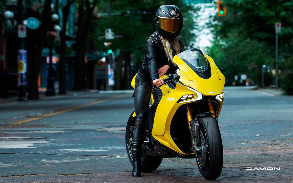 Damon HyperSport prototype with female rider