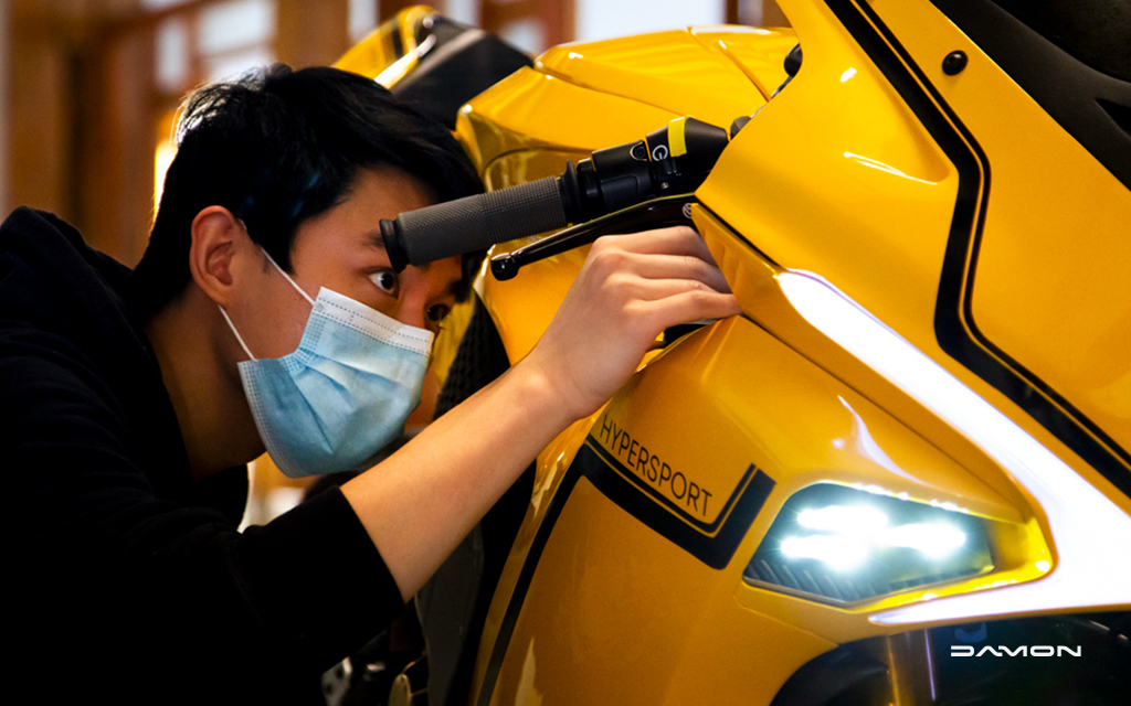 engineer working on the Damon HyperSport