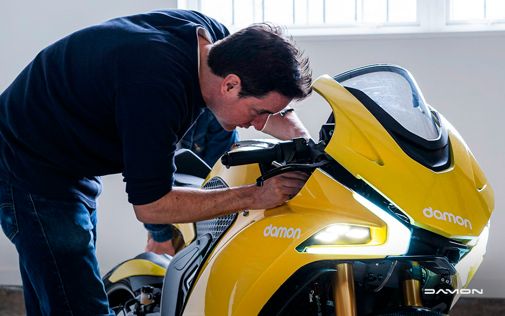 engineer working on a damon hypersport