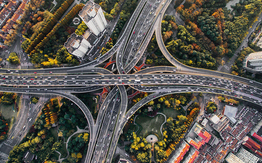 Highway with many intersections