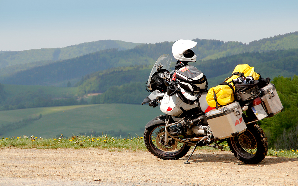 motorcycle with multiple storage options